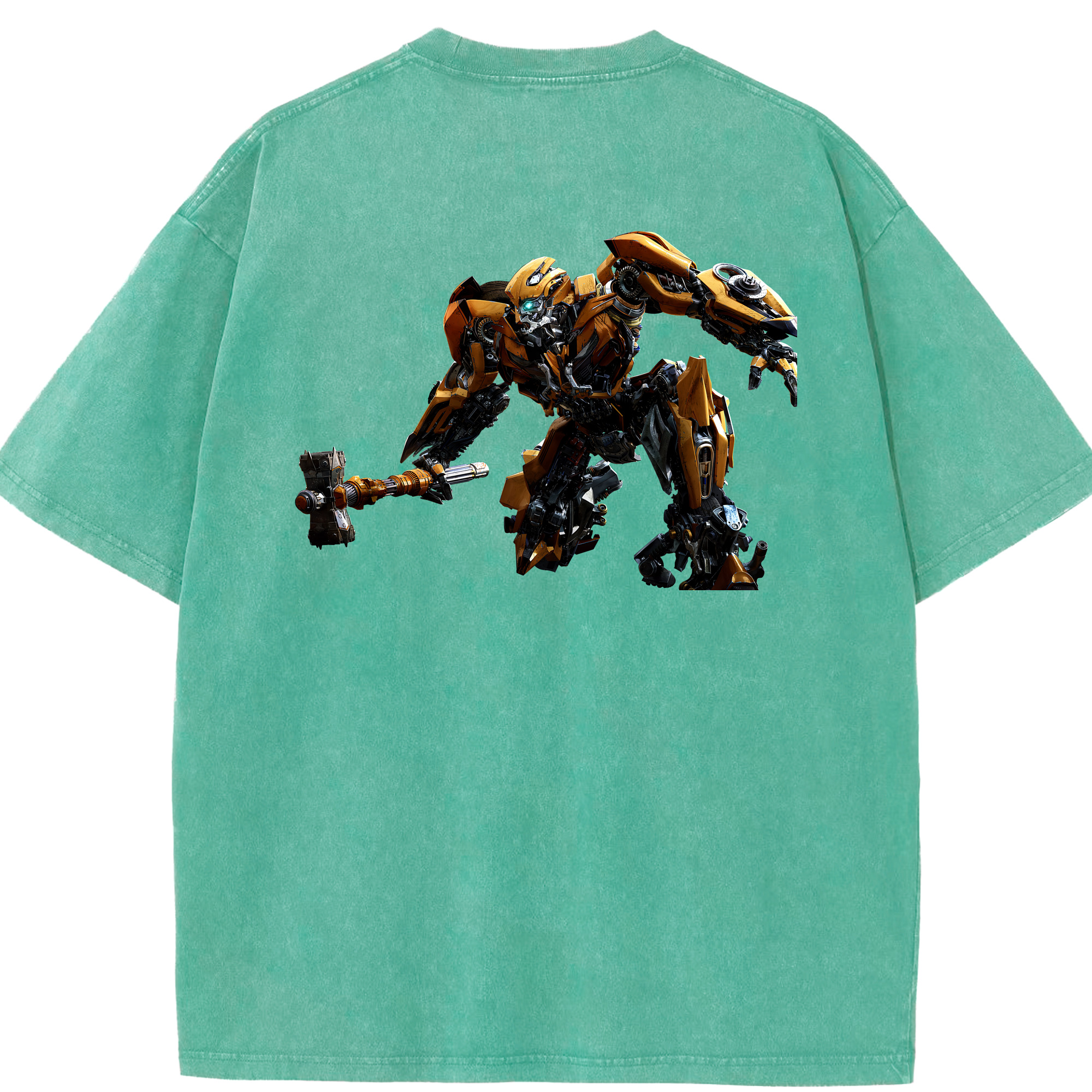 （画像用） Transformers トランスフォーマー 綿100% ヴィンテージ風 半袖Tシャツ（背面プリント）